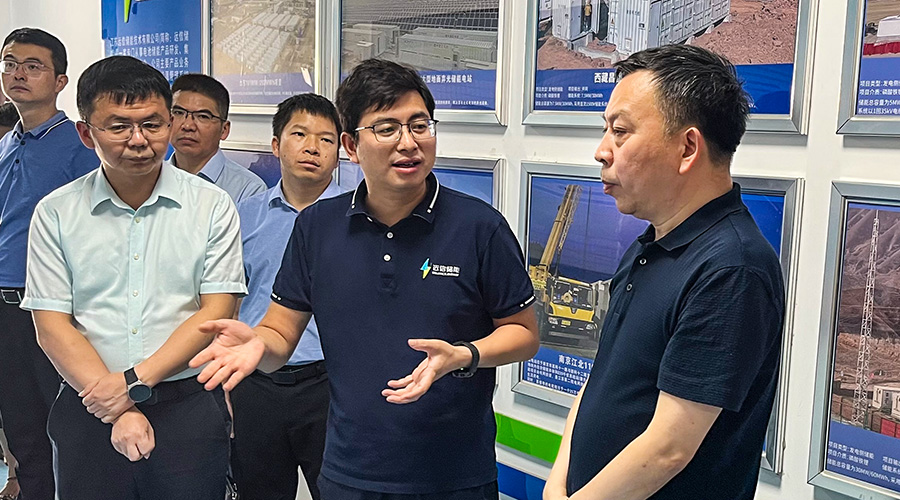 江苏省镇江市新区管委会领导莅临97522国际游戏储能江苏工厂调研指导